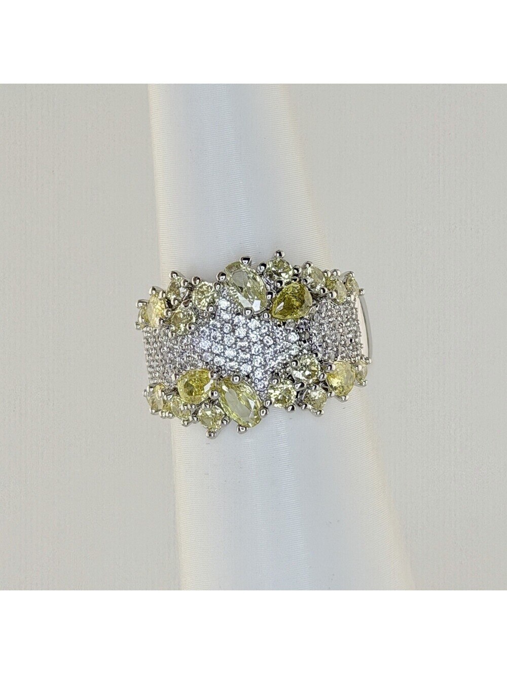 Bomb Party November Ring Sz 7 “A Flicker You Can Hold” Citrine on Rhodium